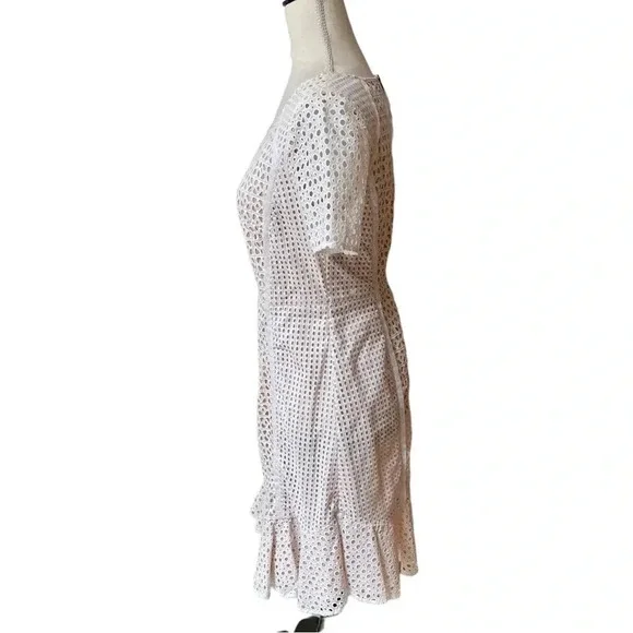 HD In Paris Georgia White Lace Fit And Flare Dress Anthropologie Size 6 - Picture 14 of 16